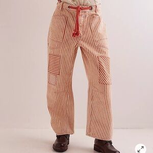 Free People Movement Moxie Railroad Low Slung Barrel Pants NWT 28